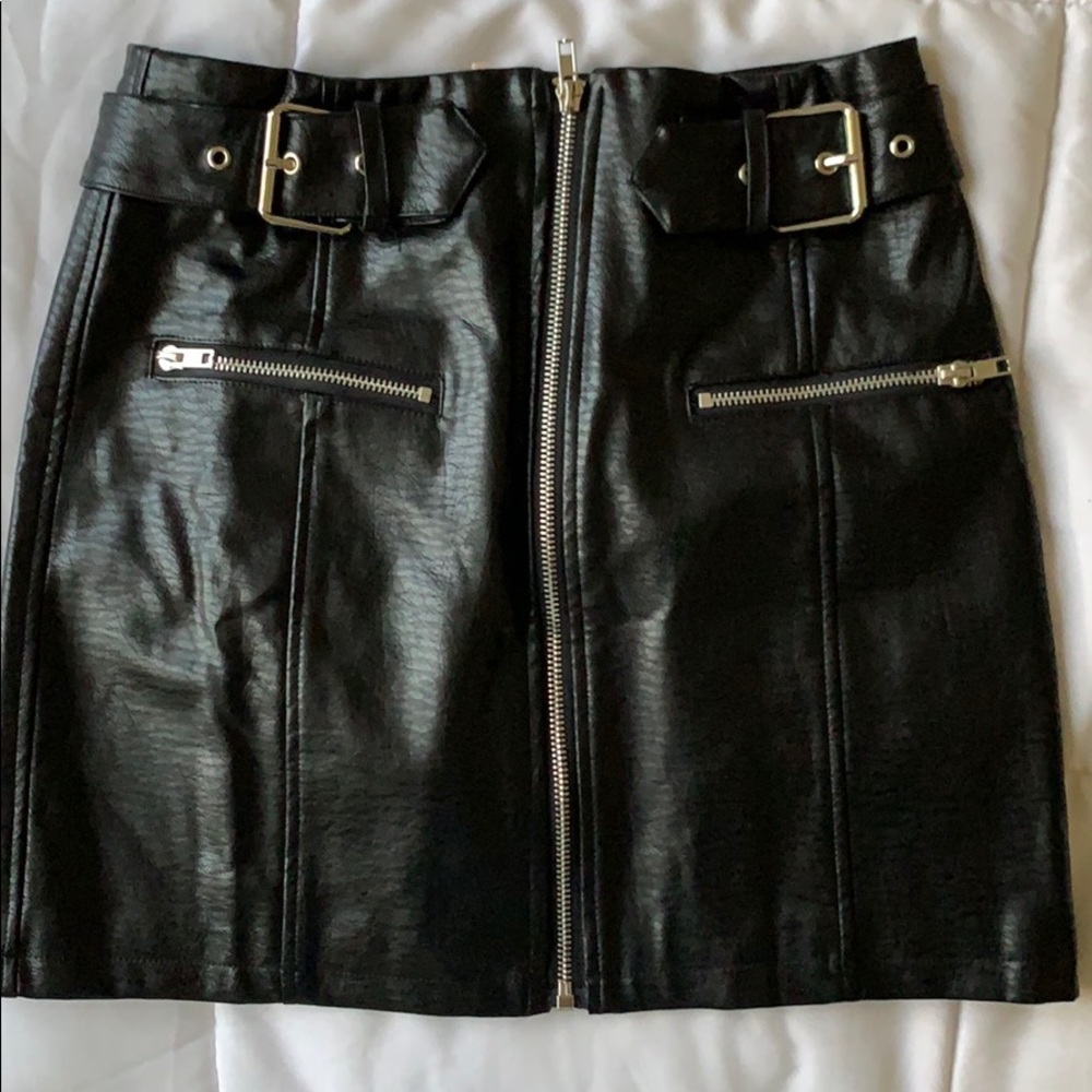 Faux Leather Skirt